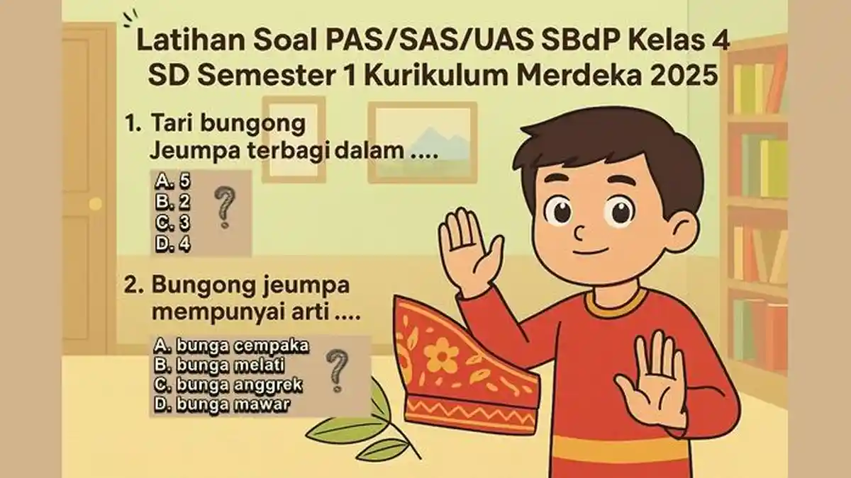 Latihan Soal PAS SAS UAS SBdP Kelas 4 SD Semester 1 Kurikulum Merdeka Latihan Soal PAS SAS UAS SBdP Kelas 4 SD Semester 1 Kurikulum Merdeka