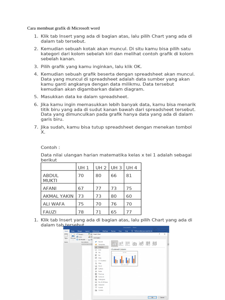 Cara Membuat Grafik di Word PDF
