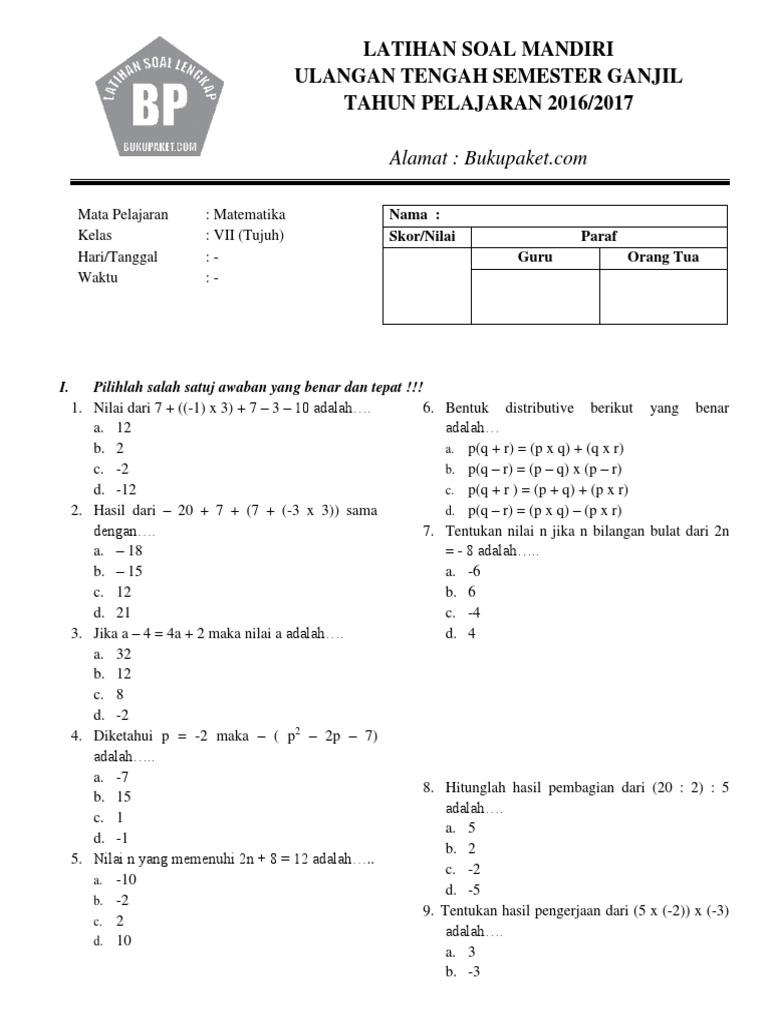 5 Alasan Wajib Tahu Bank Soal PTS Matematika Kelas 7 Semester 1 2019 Sebelum Belajar Kesebangunan