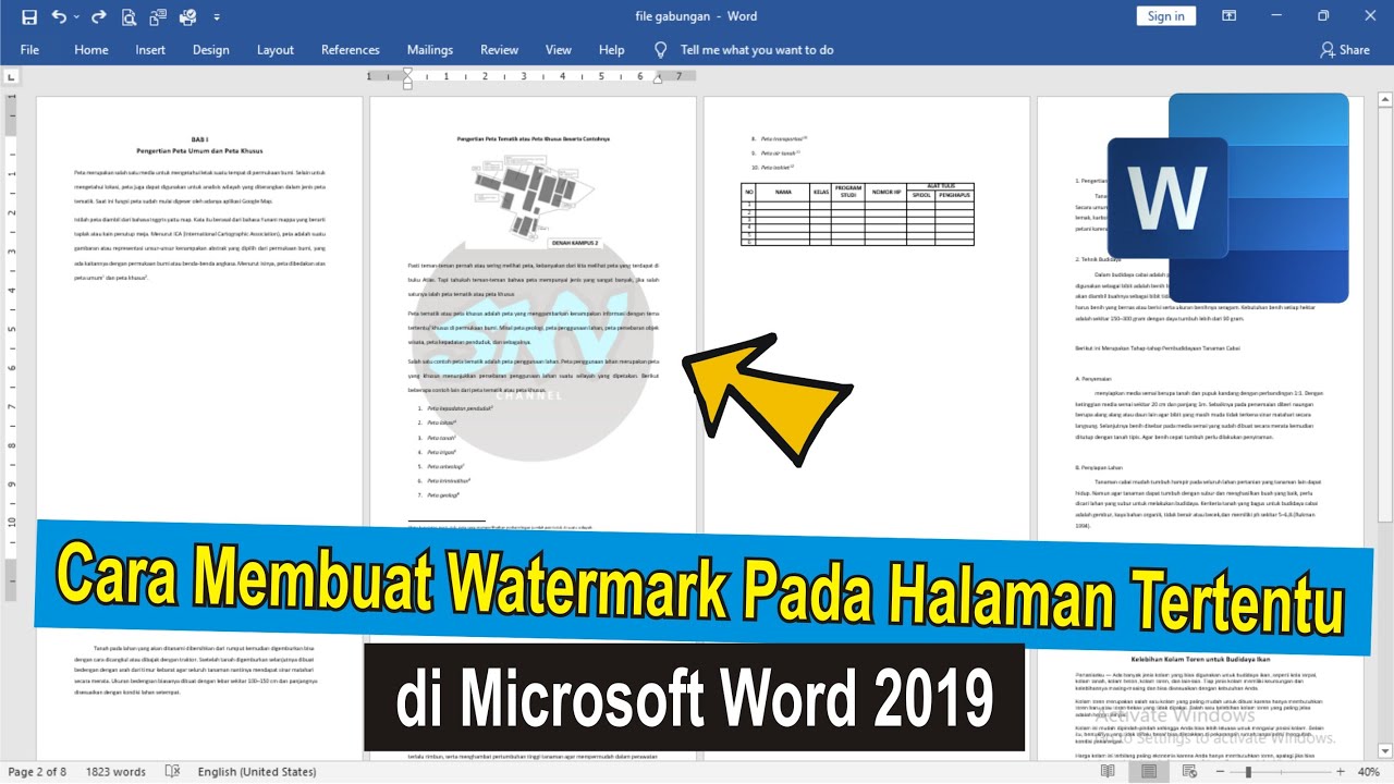 Cara Membuat Watermark di Word Pada Halaman Tertentu
