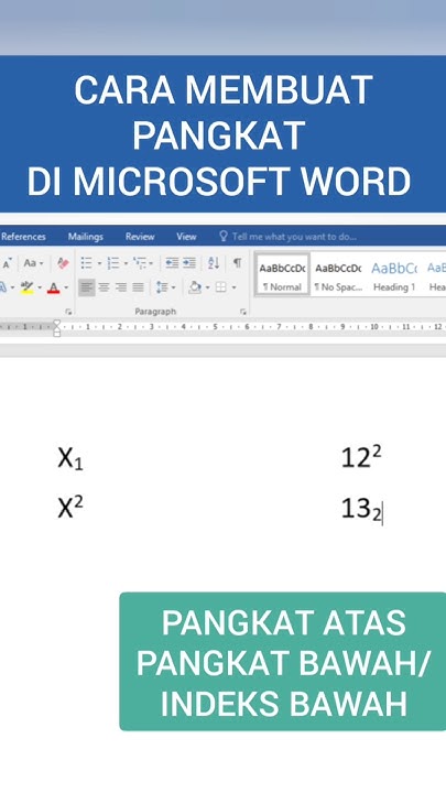Cara Membuat Pangkat di Microsoft Word Pangkat Atas Bawah Indeks Cara Membuat Pangkat di Microsoft Word Pangkat Atas Bawah Indeks