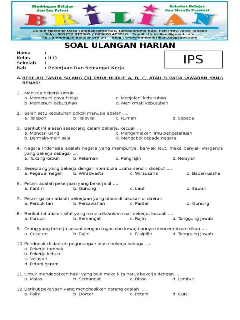 Soal Ips Kelas 5 Sd Dalchaebi