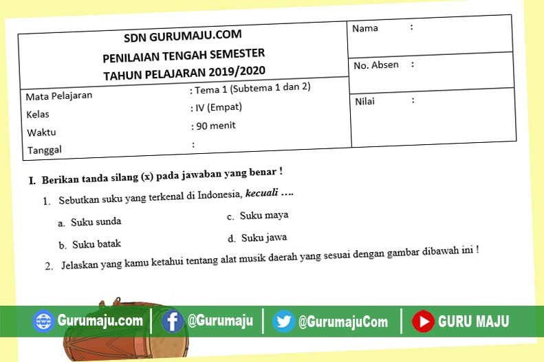 5 Cara Kuasai PTS Kelas 4 Semester 1: download soal pts kelas 4 semester 1 kurikulum 2013