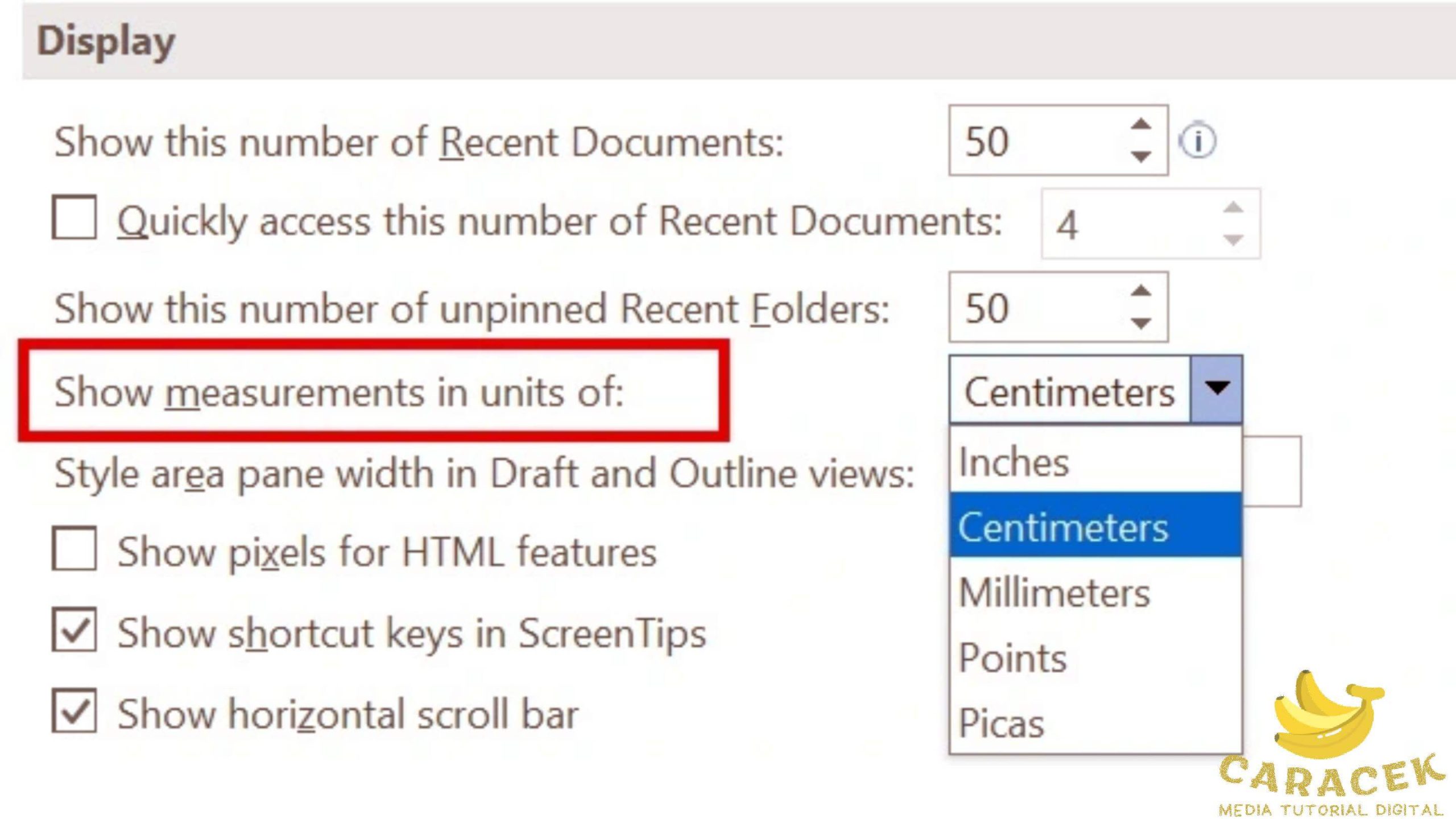 Cara Memunculkan Ruler di Word dan Ganti Satuan Ukur - Caracek Cara Memunculkan Ruler di Word dan Ganti Satuan Ukur - Caracek