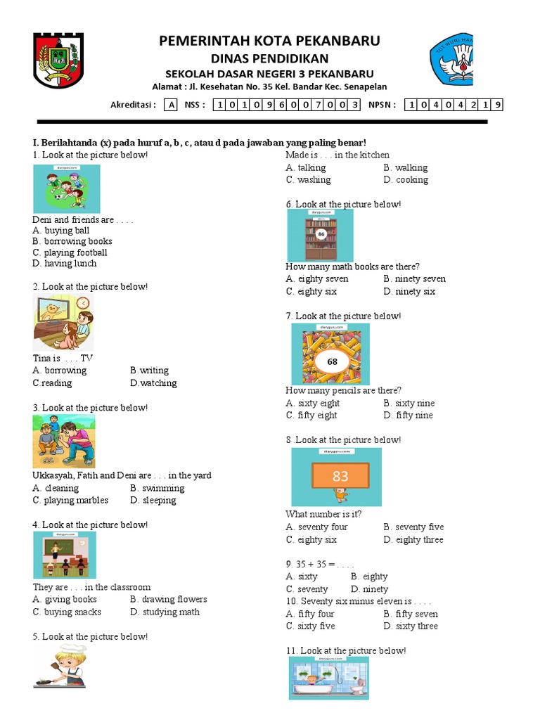 7 Sumber Soal Bahasa Inggris Kelas 4 PDF Paling Lengkap untuk Latihan Anak di Rumah