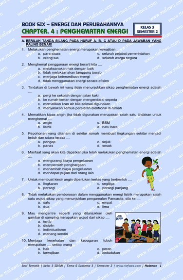 Akhirnya 40 Soal PTS Kelas 3, download soal pts kelas 3 tema 6 subtema 4 Gratis Sekarang