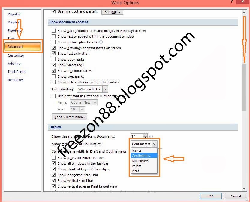 Cara Mengganti Satuan Ukuran Pada Microsoft Word - KamaCostik Cara Mengganti Satuan Ukuran Pada Microsoft Word - KamaCostik