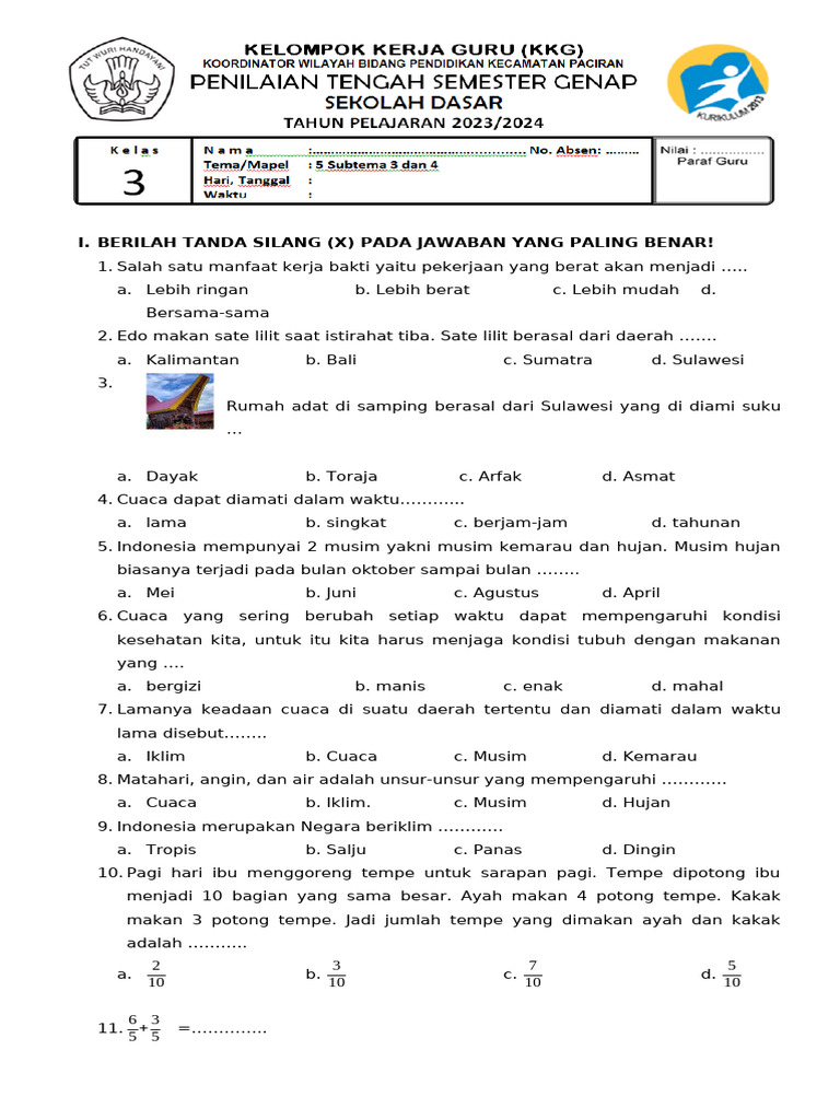 Terbukti! 5 Cara Cepat Kuasai latihan soal tematik kelas 3 tema 5 subtema 3 Sebelum Ujian
