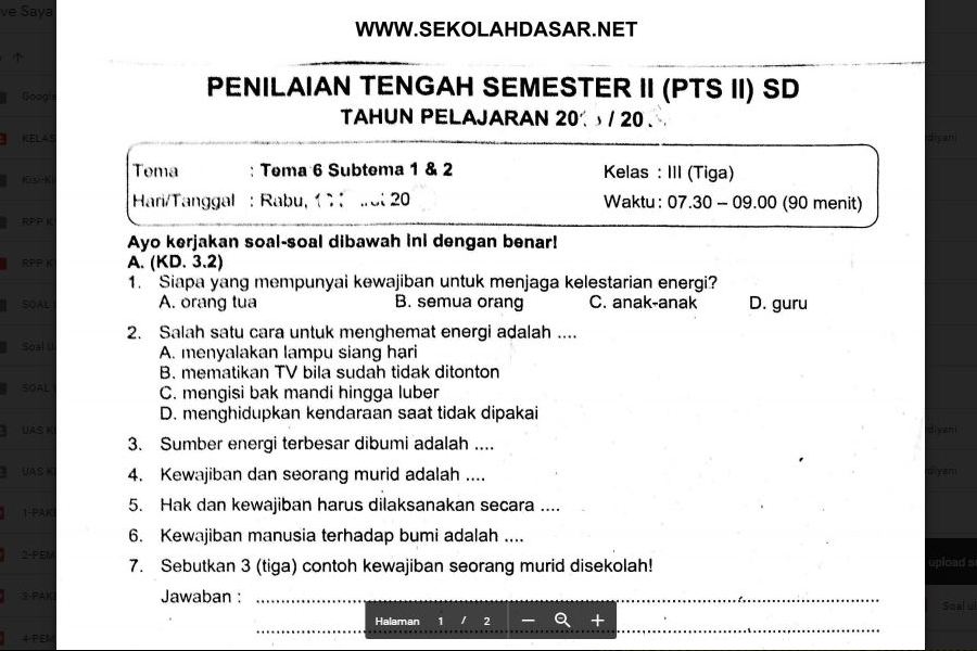 Terbukti Efektif! 7 Tips Menguasai Latihan Soal Tematik Kelas 3 Tema 6 Subtema 1 Cepat