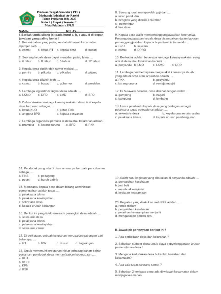 Terbukti Rahasia download soal pts kelas 4 k13 semester 1 gurumaju.com Ujian Dimulai