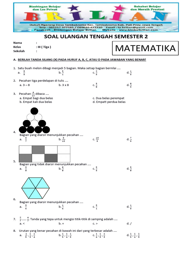 7 Rahasia Download Soal Soal Matematika Kelas 3 Semester 2 yang Bikin Anak Pintar Sekarang