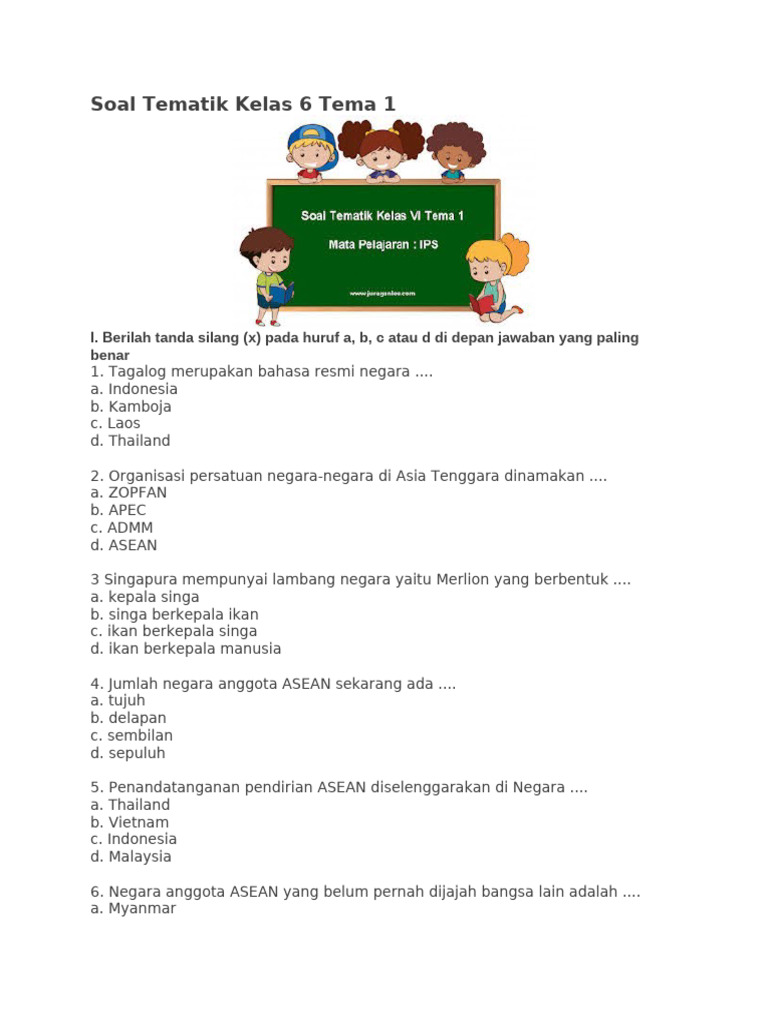 7 Tips Efektif Menguasai Latihan Soal Tematik Kelas 6 Semester 1 Tema 3 Sebelum Ujian!