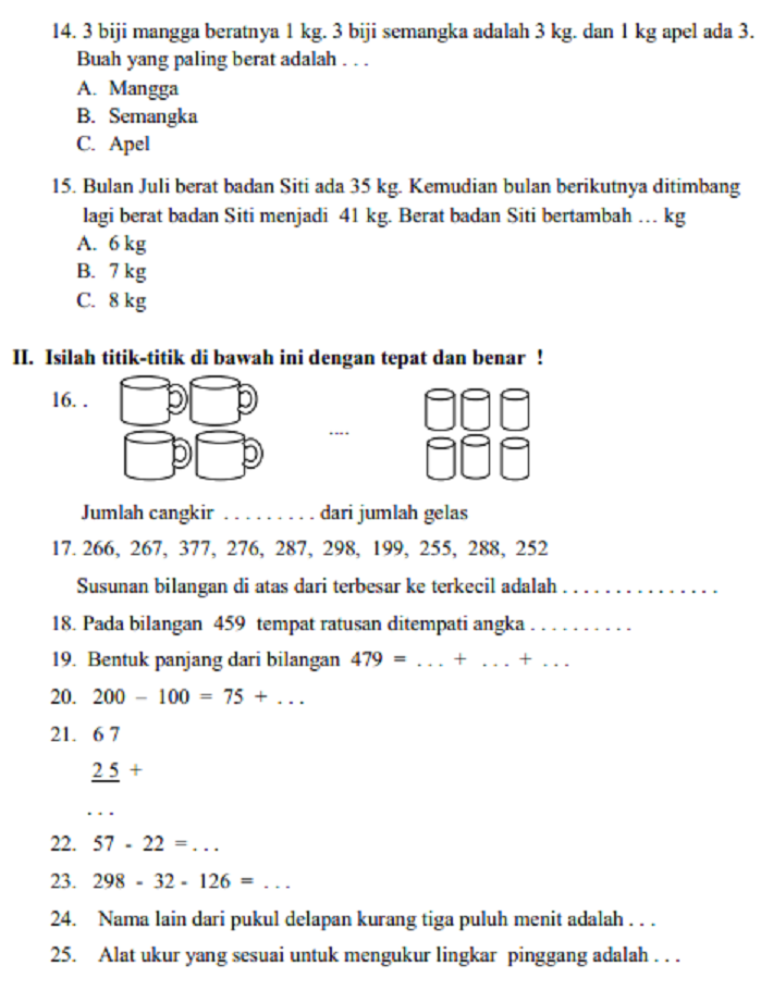 Bocoran Soal UAS IPA Semester 1 Kelas 3 Terbaru yang Wajib Anda Pelajari Sekarang