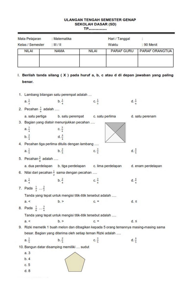 Rahasia Ujian download soal semester matematika kelas 3 smk tkj serta jawabanya gratis
