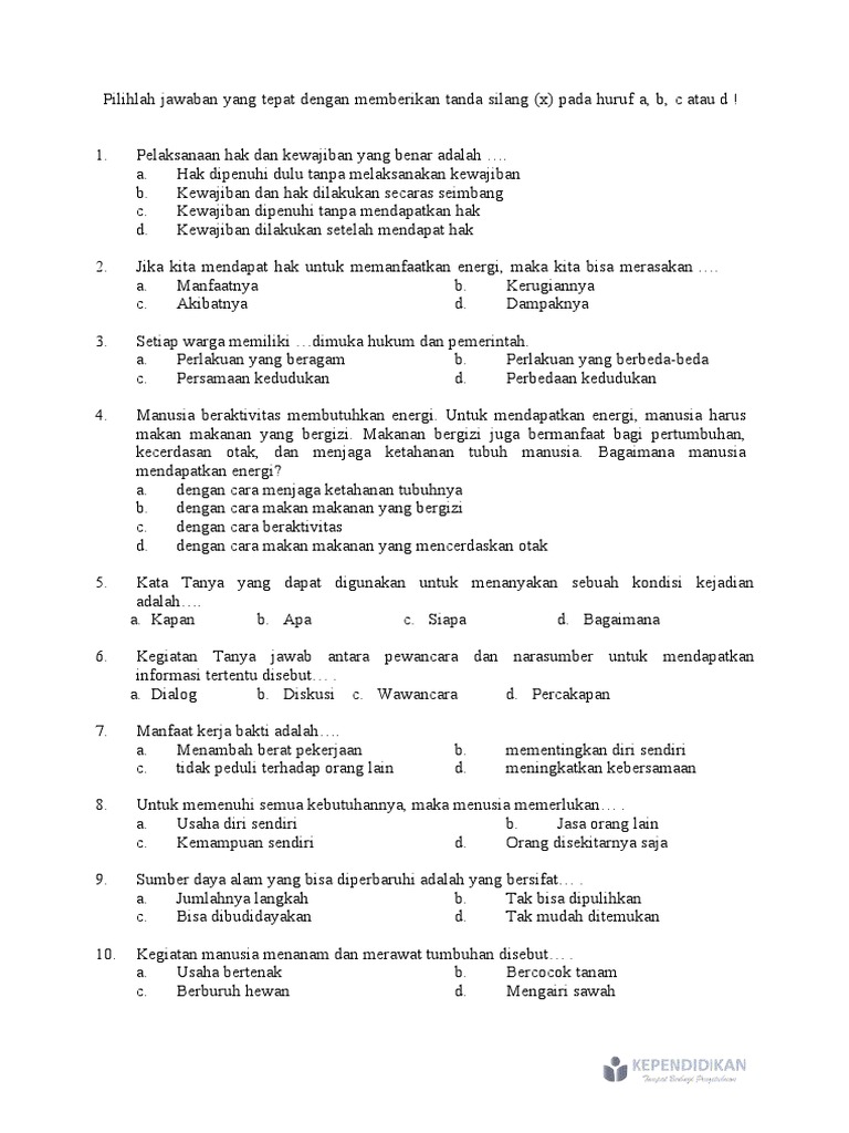 Bocoran Kunci Jawaban Soal Tema 9 Kelas 4 Subtema 4 Ternyata Sangat Mudah Dikerjakan