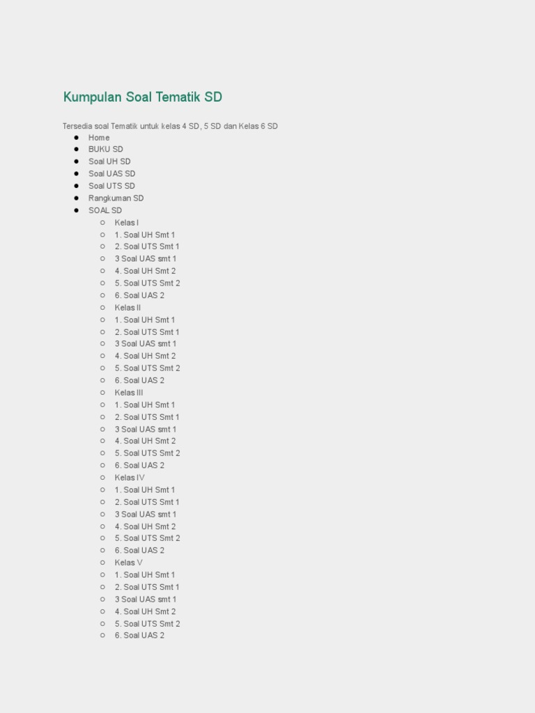 Download Gratis pdf soal ulangan tematik kelas 2 tema 1 subtema 3 Terbaru Tahun Ini